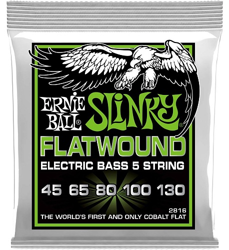 Ernie Ball 2816   5-c. - Regular Slinky Flatwound Cobalt (45-65-80-100-130)