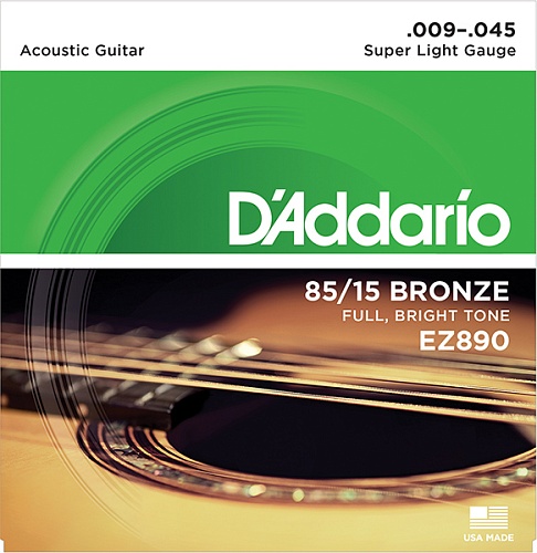 D'Addario EZ890 AMERICAN BRONZE 85/15    , 9-45