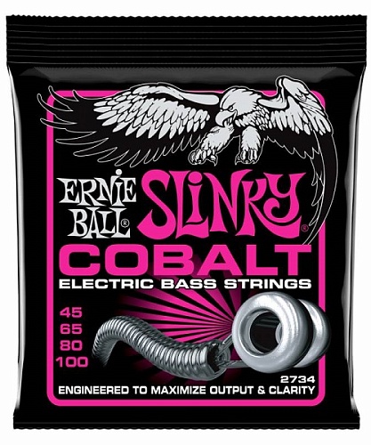 Ernie Ball 2734 Cobalt Bass Super Slinky   - (45-65-80-100)  